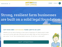 Tablet Screenshot of farmcommons.org
